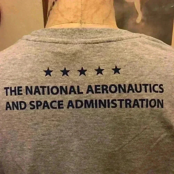 H&M Divided Gray NASA Crew Neck Long Sleeve Pullover Top Size L - Picture 4 of 6